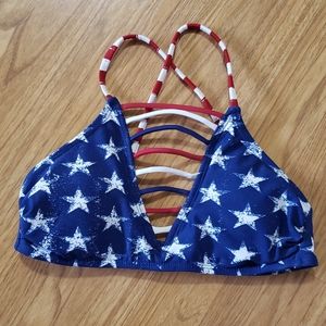 American Flag Bikini Top